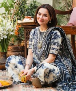 Sapphire SP-79 3 Piece Embroidered Lawn Suit with Digital Printed Shirt and Diamond Dupatta
