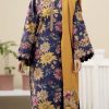 Baroque BR-44 3 Piece Embroidered Lawn Suit with Digital Print and Diamond Dupatta