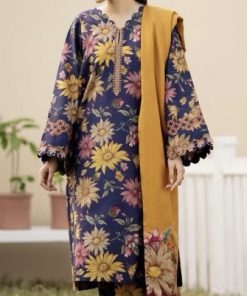 Baroque BR-44 3 Piece Embroidered Lawn Suit with Digital Print and Diamond Dupatta