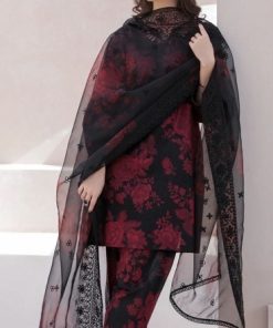 Baroque BR-300 | 3 Piece Embroidered Lawn Suit with Luxury Chiffon Dupatta