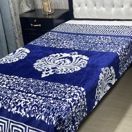 Single Bed AC Blanket – Printed Design 1, soft lightweight fabric, perfect for summer and AC rooms.