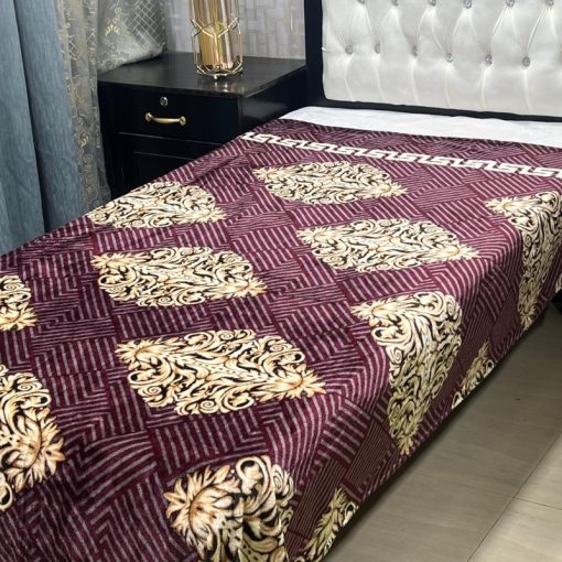 Single Bed AC Blanket – Printed Design 1, soft lightweight fabric, perfect for summer and AC rooms.