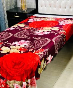 Single Bed AC Blanket – Printed Design 10, high-quality fabric with breathable design.