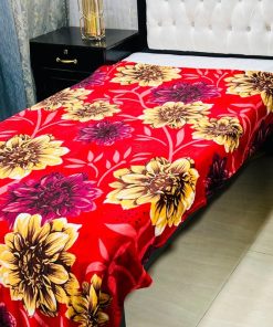 Single Bed AC Blanket – Printed Design 12, comfortable AC blanket with soft texture.