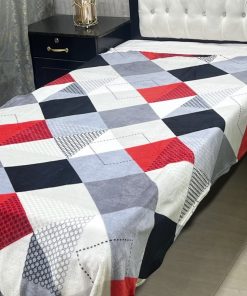 Single Bed AC Blanket – Printed Design 16, elegant summer blanket with soft touch.