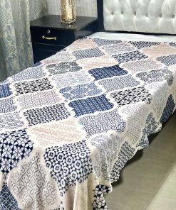 Single Bed AC Blanket – Printed Design 3, breathable summer blanket for single bed use.