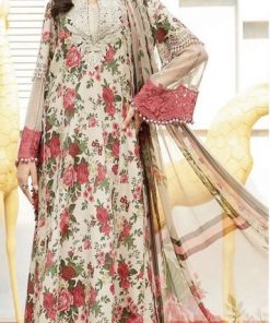 MariaB MB-435 3 Piece Women’s Unstitched Digital Lawn Suit with Chiffon Dupatta