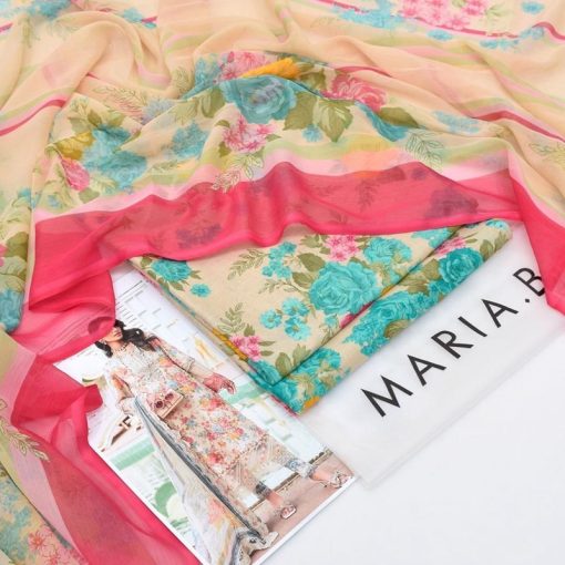 MariaB MB-434 – Premium 3 Piece Summer Lawn Suit for Women