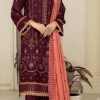 Charizma CH-13 Women’s 3 Piece Embroidered Lawn Suit with Rose Embroidered Chiffon Dupatta