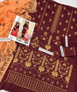Charizma 3 Piece Embroidered Lawn Suit – CH-13