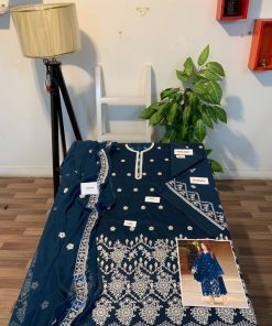 Bareeze BR-44 – Premium 3 Piece Embroidered Lawn Suit in Zink | Heavy Front Work & Chiffon Dupatta