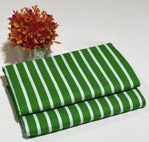 Design 33 – Unstitched Green and White Cotton Suit for Women 14 August Pakistan Edition