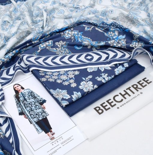 Beechtree BT-16 | Artistic Summer Style in a 3 Piece Digital Lawn Suit