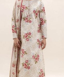 Beechtree BT-15 3 Piece Summer Digital Lawn Suit with Dyed Trouser and Lawn Dupatta