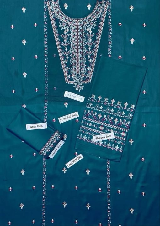 Batik BT-66 – Elegant 2 Piece Heavy Embroidered Lawn Suit | Summer 2025 Collection