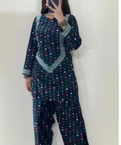 Bin Saeed BS-112 – Unstitched Digital Printed Lawn Suit with Dyed Trouser and Dupatta for Summer 2025