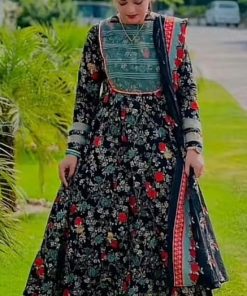 Bin Saeed BS-114 – Digital Printed 3 Piece Lawn Suit with Dyed Trouser and Printed Dupatta for Women – Summer 2025