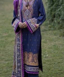Asim Jofa AJ-22 - 3 Piece Summer Lawn Suit with Digital Printed Shirt, Doria Dupatta & Cotton Dyed Trouser