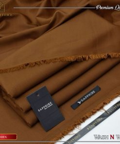Sapphire wooden color men’s unstitched winter wash and wear suit – soft winter fabric for men in Pakistan