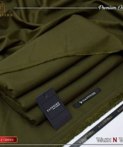 Sapphire jungle green men’s unstitched winter wash and wear suit – premium soft fabric for winter