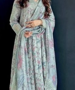 Iznik IZ-37 - 3 Piece Embroidered Lawn Suit with Front Embroidery & Chiffon Dupatta