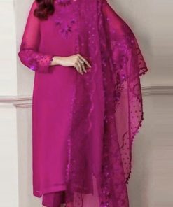 Baroque Chiffon 3 Piece Suit for Women with Embroidered Organza Dupatta – SKU-08