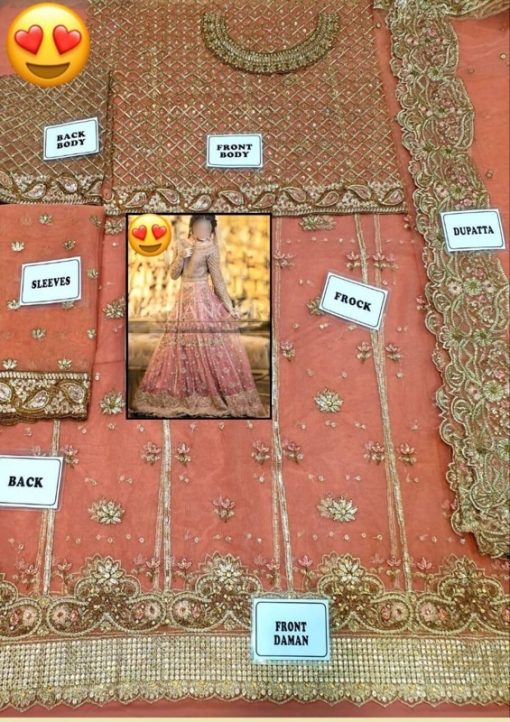 Sobia Nazir SN-630 – Bridal Net Embroidered Maxi with Handwork & Dupatta