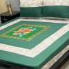 Soft cotton bedsheet for double bed in king size with 2 pillows – SKU-06  