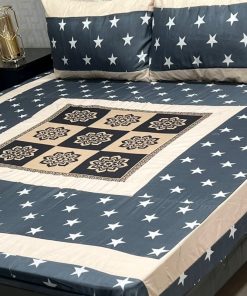 Faisalabad-made digital cotton bedsheet with premium finishing – SKU-08  