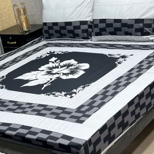 Soft and smooth cotton bedsheet with 2 pillow covers – SKU-11  