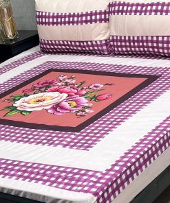 Pure cotton king size bedsheet with durable print and soft fabric – SKU-04  