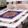 Full coverage king size cotton bedsheet with matching pillows – SKU-14  
