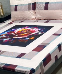 Made in Faisalabad king size bedsheet with long-lasting fabric – SKU-16  