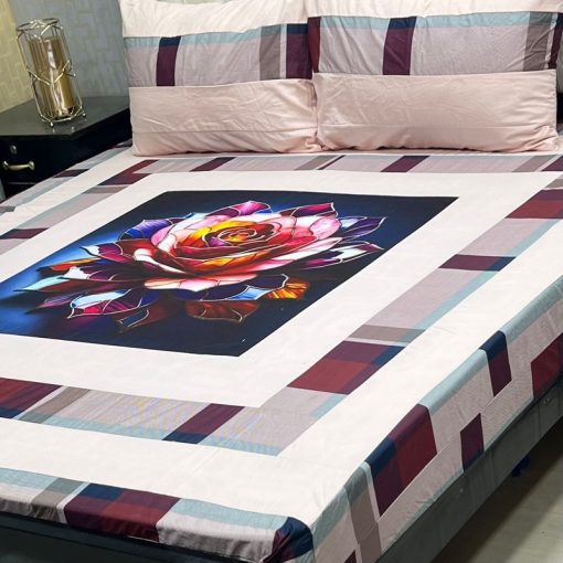 Made in Faisalabad king size bedsheet with long-lasting fabric – SKU-16  