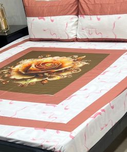 Washable cotton digital bedsheet with 2 pillows – SKU-21  