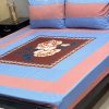 Modern print cotton bedsheet set for double bed use – SKU-17  