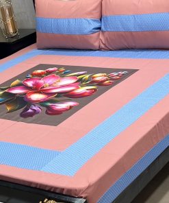 Affordable digital cotton bedsheet for double beds – SKU-15  
