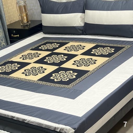 High-thread-count digital printed cotton bedsheet – SKU-18  