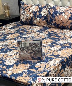 King Size Pure Cotton Bedsheet – 97x95 Inches – Budget-Friendly in Pakistan