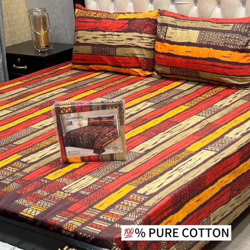 Comfortable Cotton Bedsheet for Double Bed – King Size 97x95 – Cheap Rate