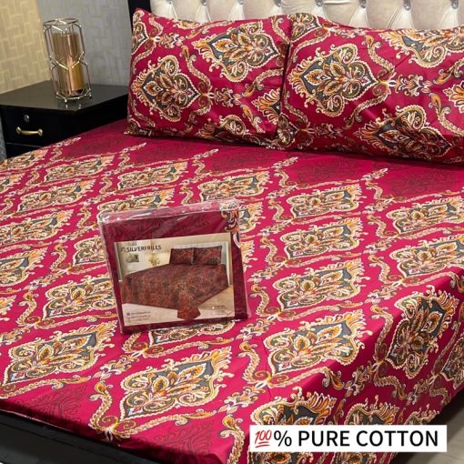 5 Piece Cotton Bedsheet Set – King Size for Double Bed – Soft & Durable