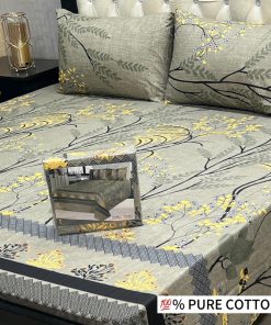 Soft Cotton King Size Bedsheet – 5PCS Bedding Set – Double Bed Use
