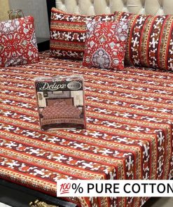 High Quality King Size Cotton Bedsheet – 5PCS Set for Double Bed – Pakistan