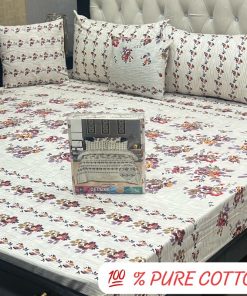 Premium Cotton Bedsheet for Double Bed – King Size 5PCS Set – Pakistan