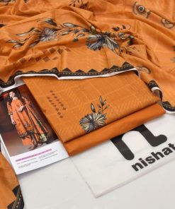 Nishat NT-201 | 3 Piece Lawn Printed Suit – Unstitched Summer Wear for Women