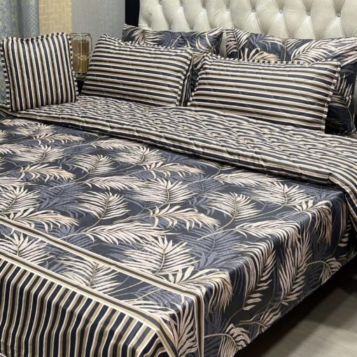 Decorative King Comforter with Quilted Pillow Covers