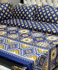 7PC Printed Cotton Comforter Set for King Bed in Pakistan