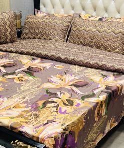 Quilted King Comforter with Matching Bed Sheet and Pillows