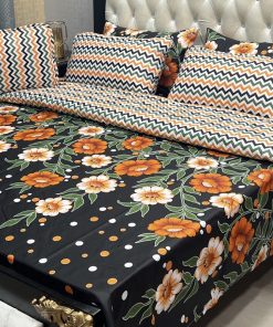 7PC Printed Comforter Set - Cotton | King Size Bedding SKU-23