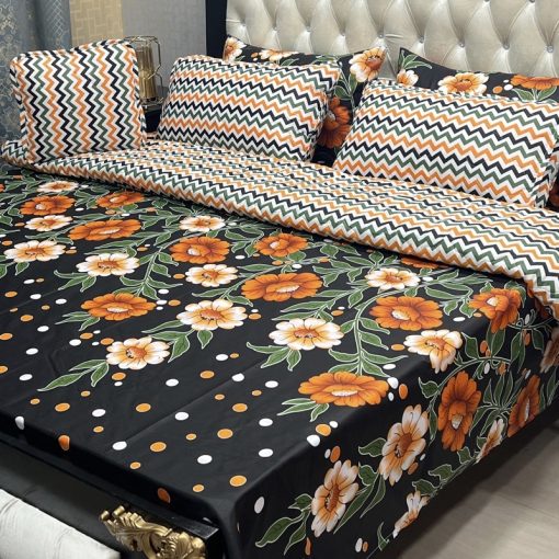 Elegant Printed Cotton Bedding for King Bed in Pakistan